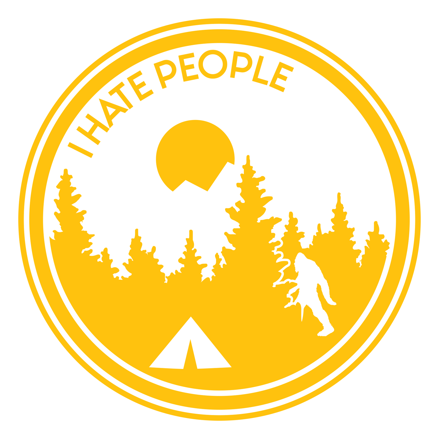 I Hate People (Sasquatch/Bigfoot Decal)