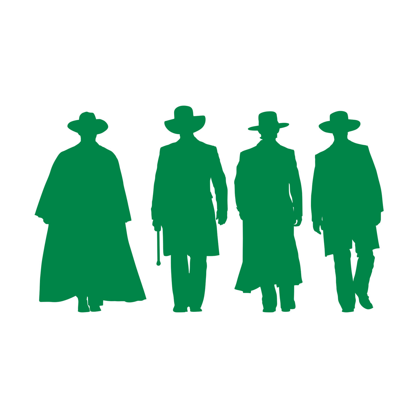 Tombstone Walking Silhouettes