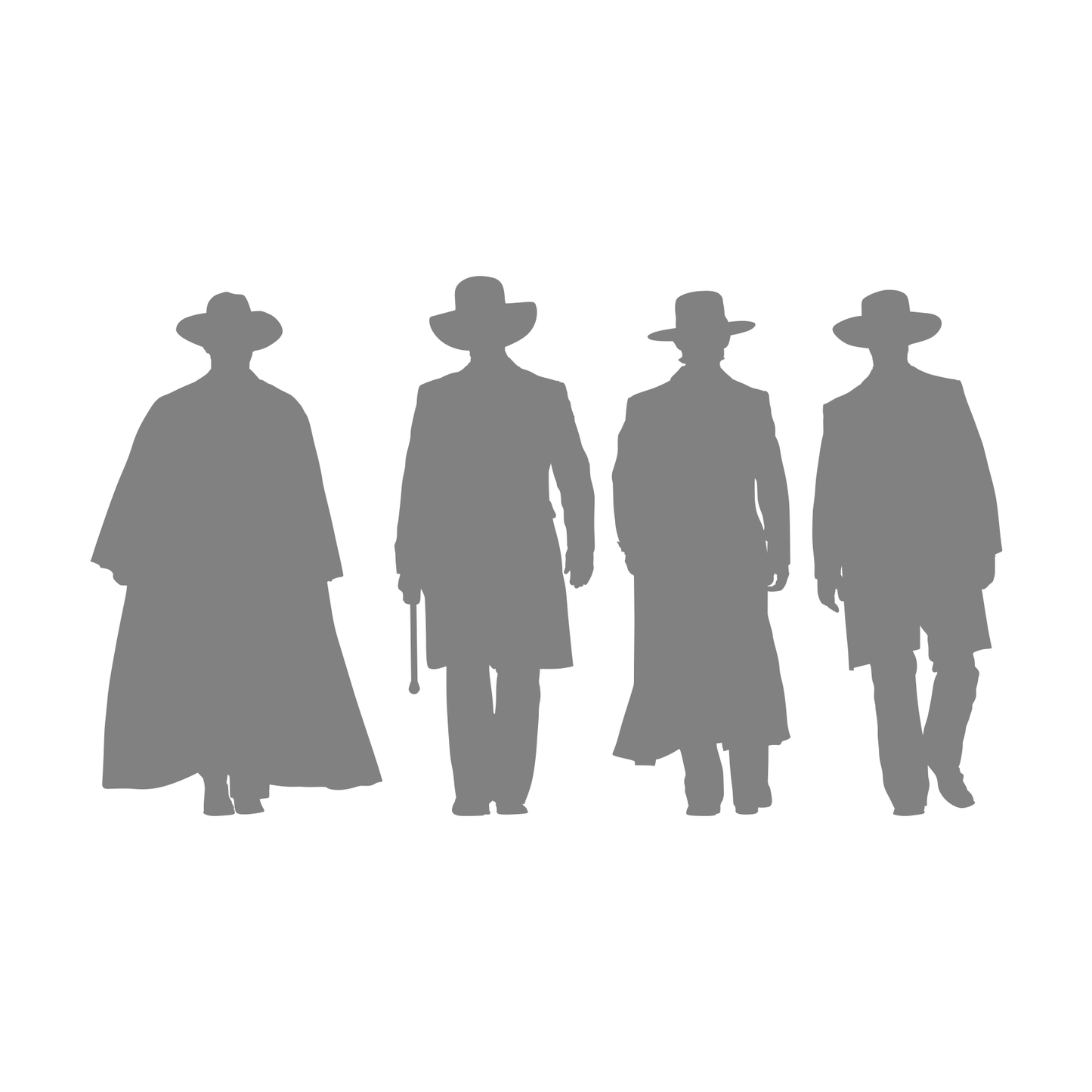 Tombstone Walking Silhouettes