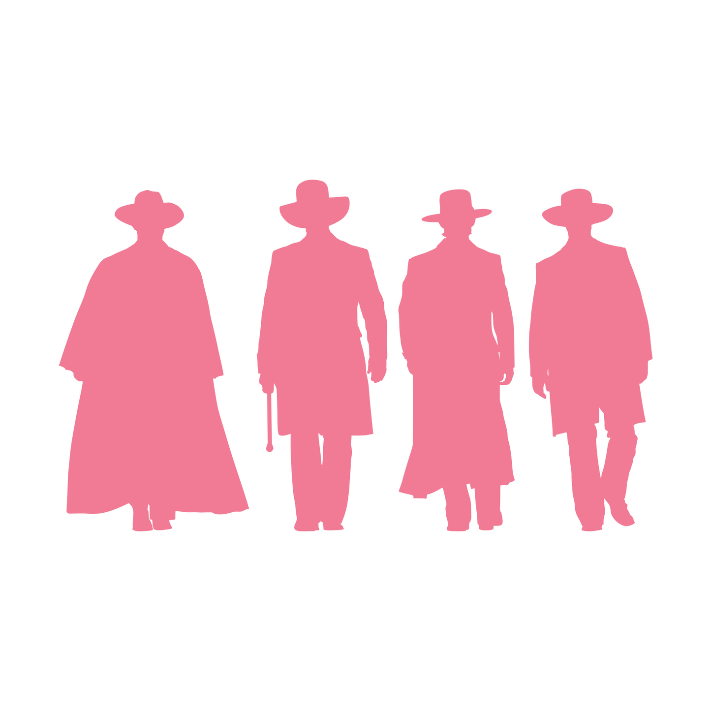 Tombstone Walking Silhouettes