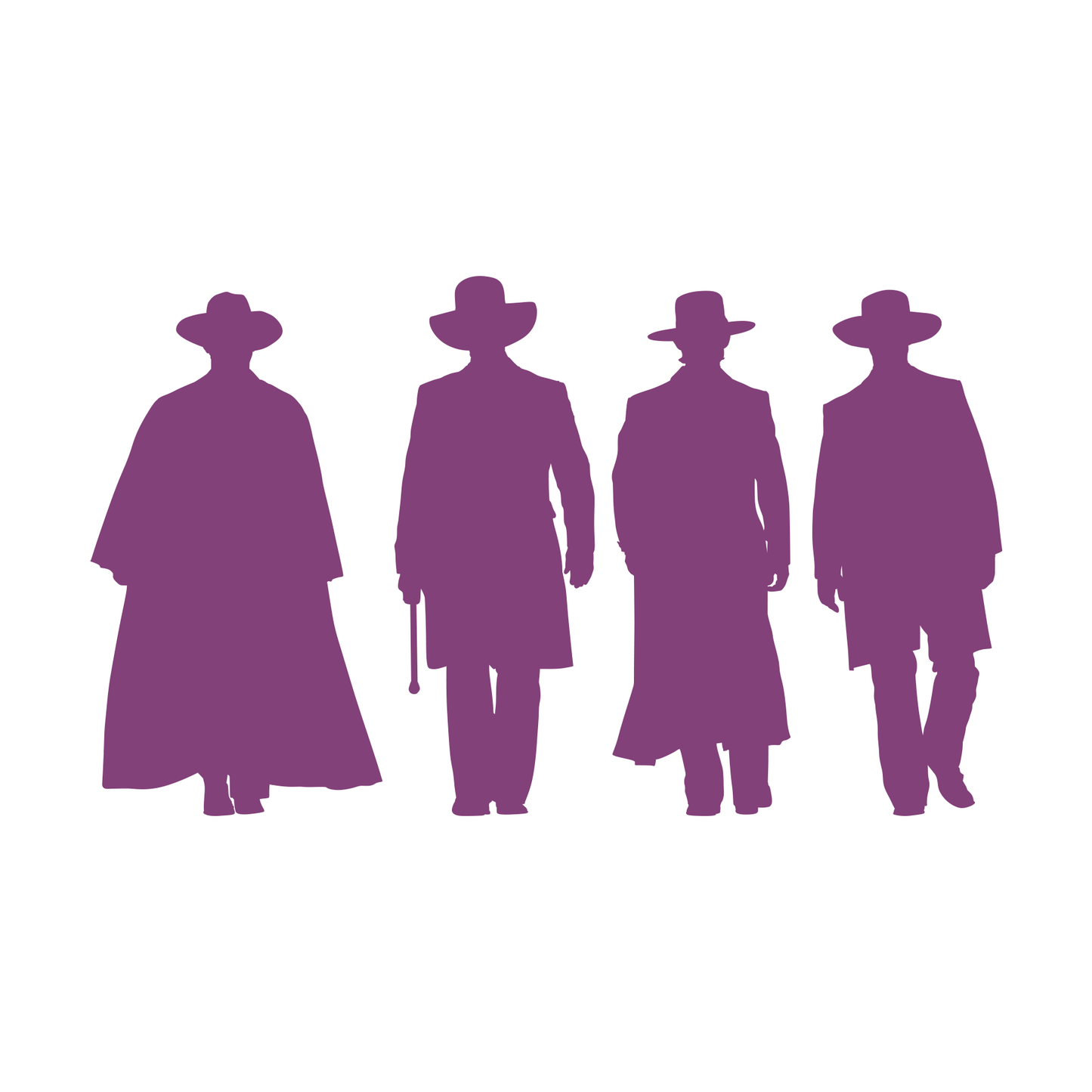Tombstone Walking Silhouettes