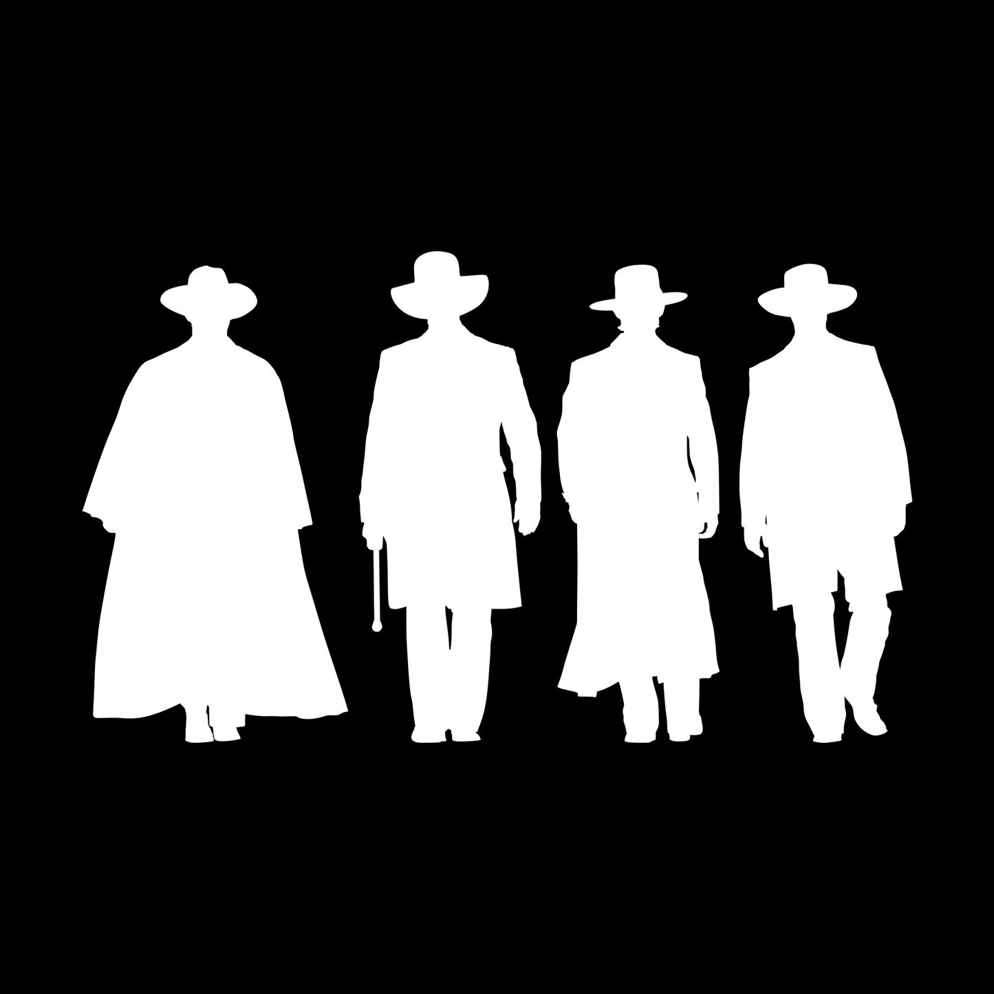 Tombstone Walking Silhouettes