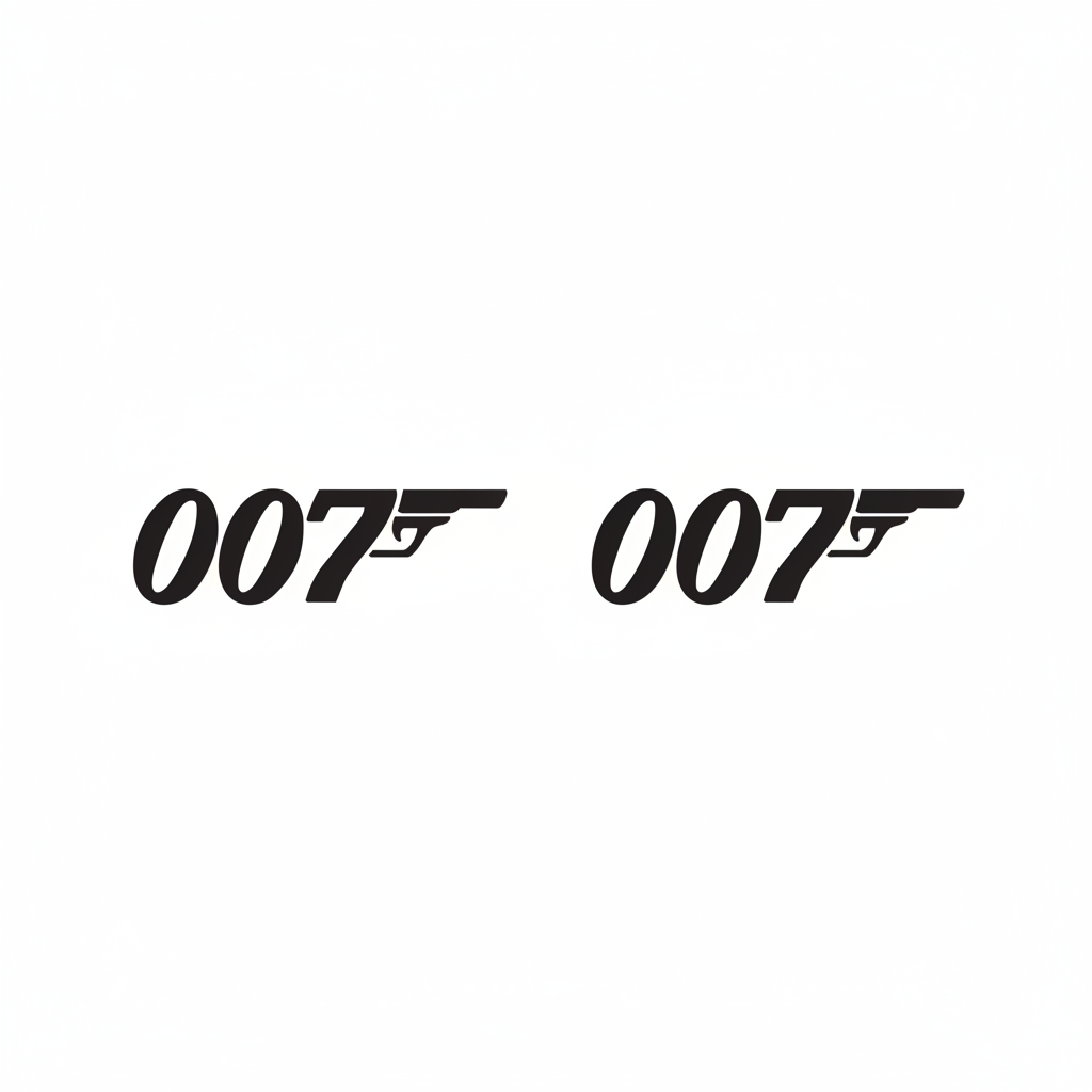 007 James Bond Logo Large Set of 2