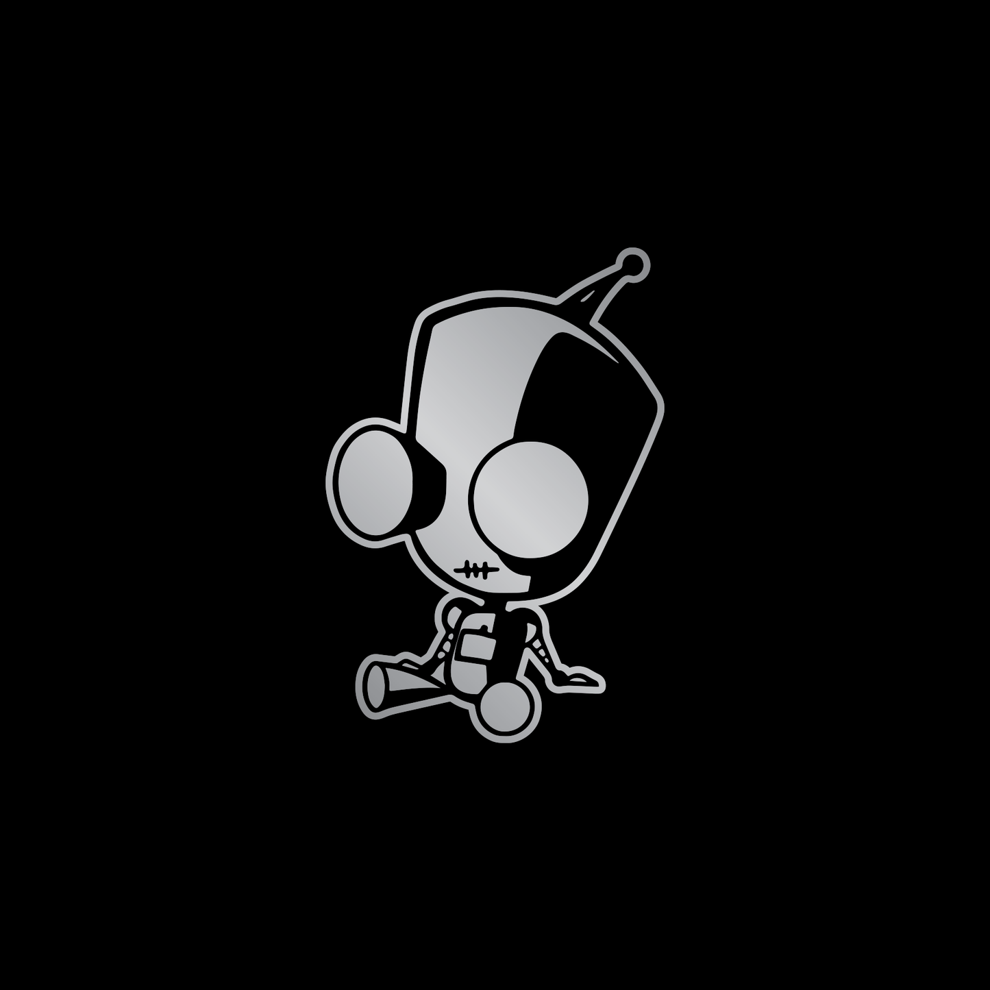 Invader Zim Gir Robot Sitting OUTLINE