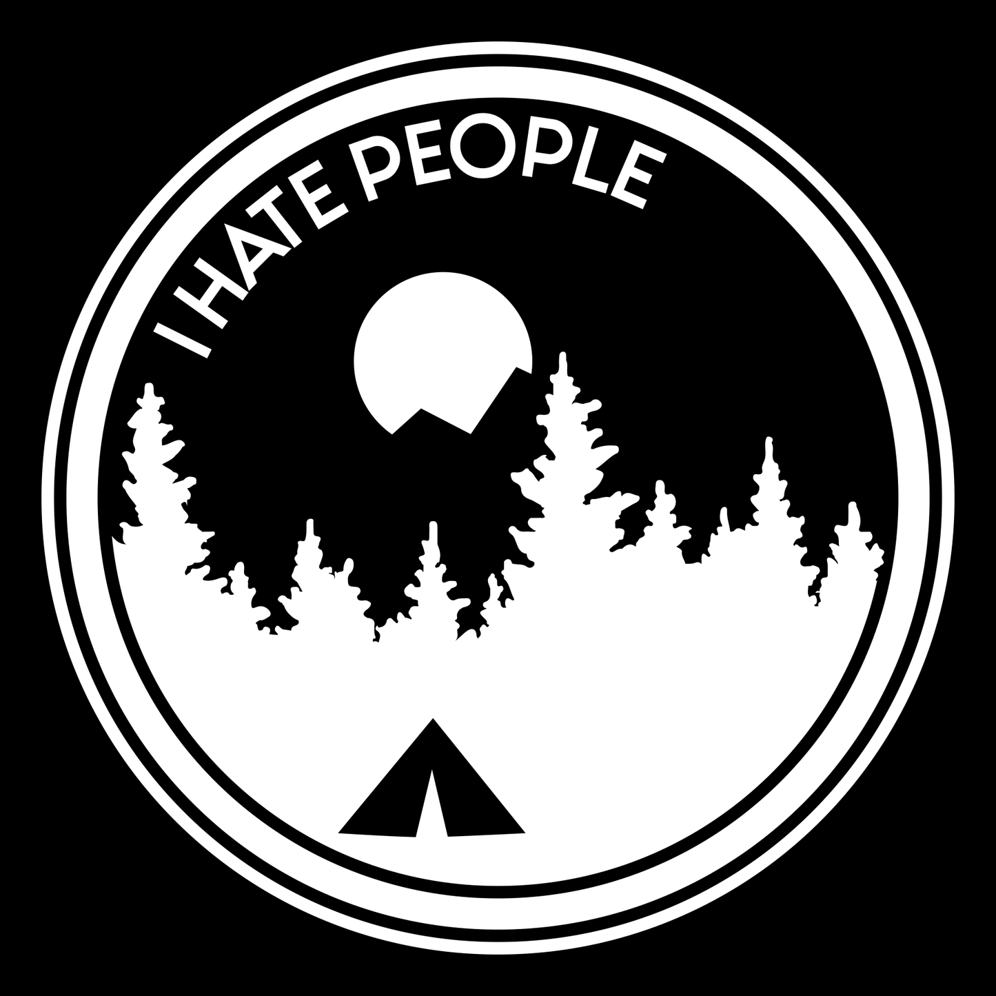 I Hate People (Camping Decal)