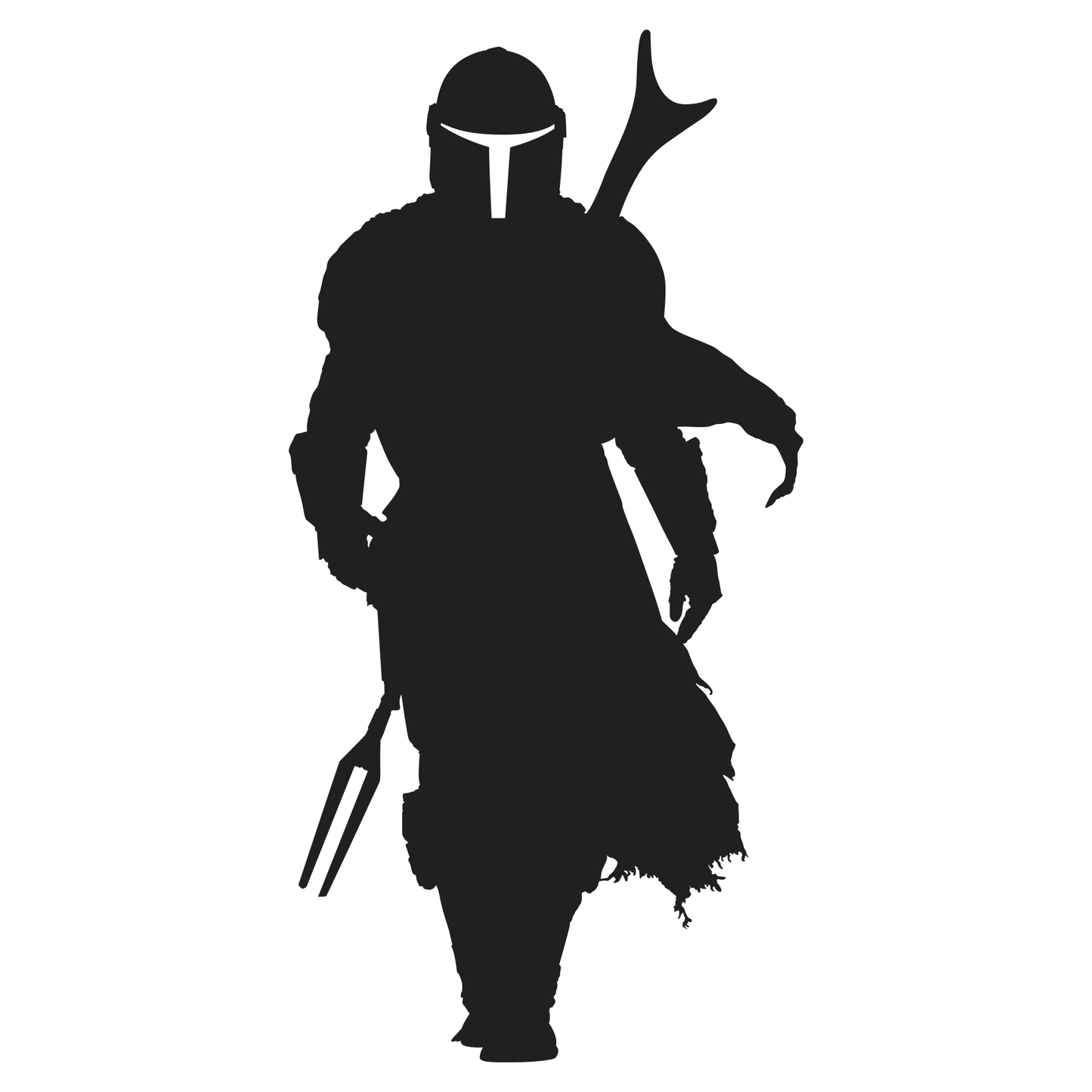 Star Wars The Mandalorian Din Djarin Silhouette