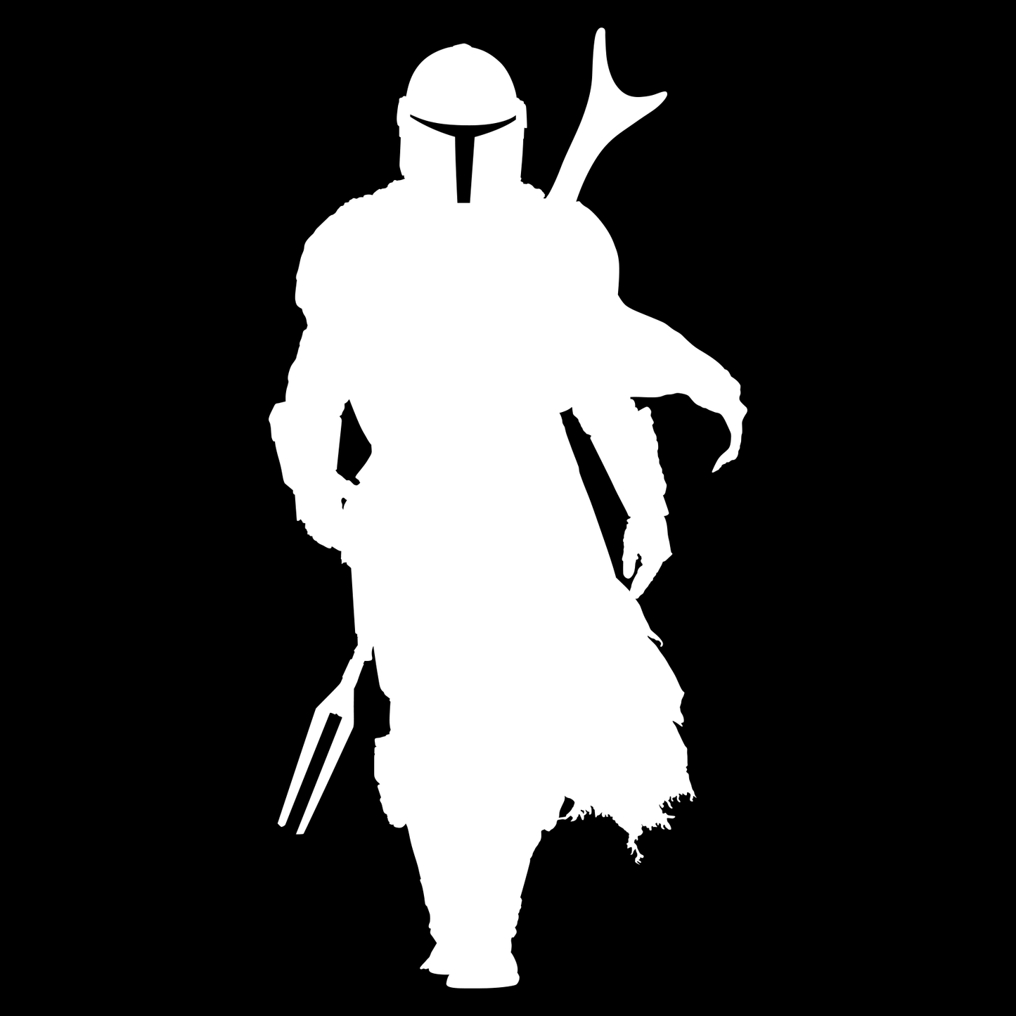 Star Wars The Mandalorian Din Djarin Silhouette