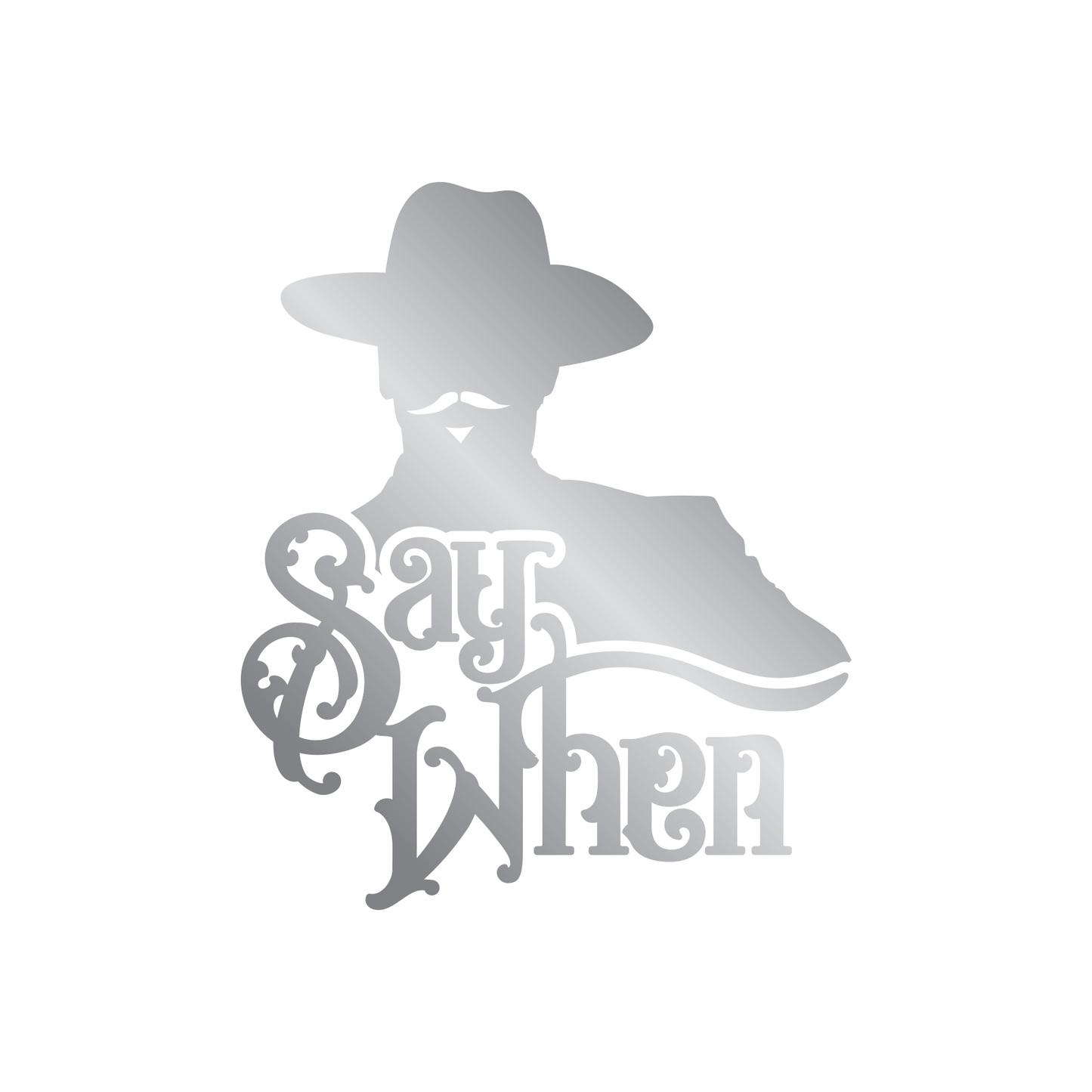 Tombstone Doc Holliday Say When Silhouette on Words