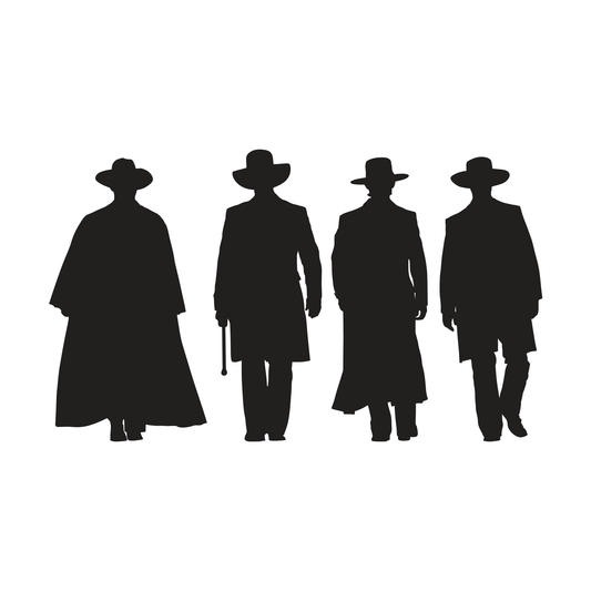 Tombstone Walking Silhouettes
