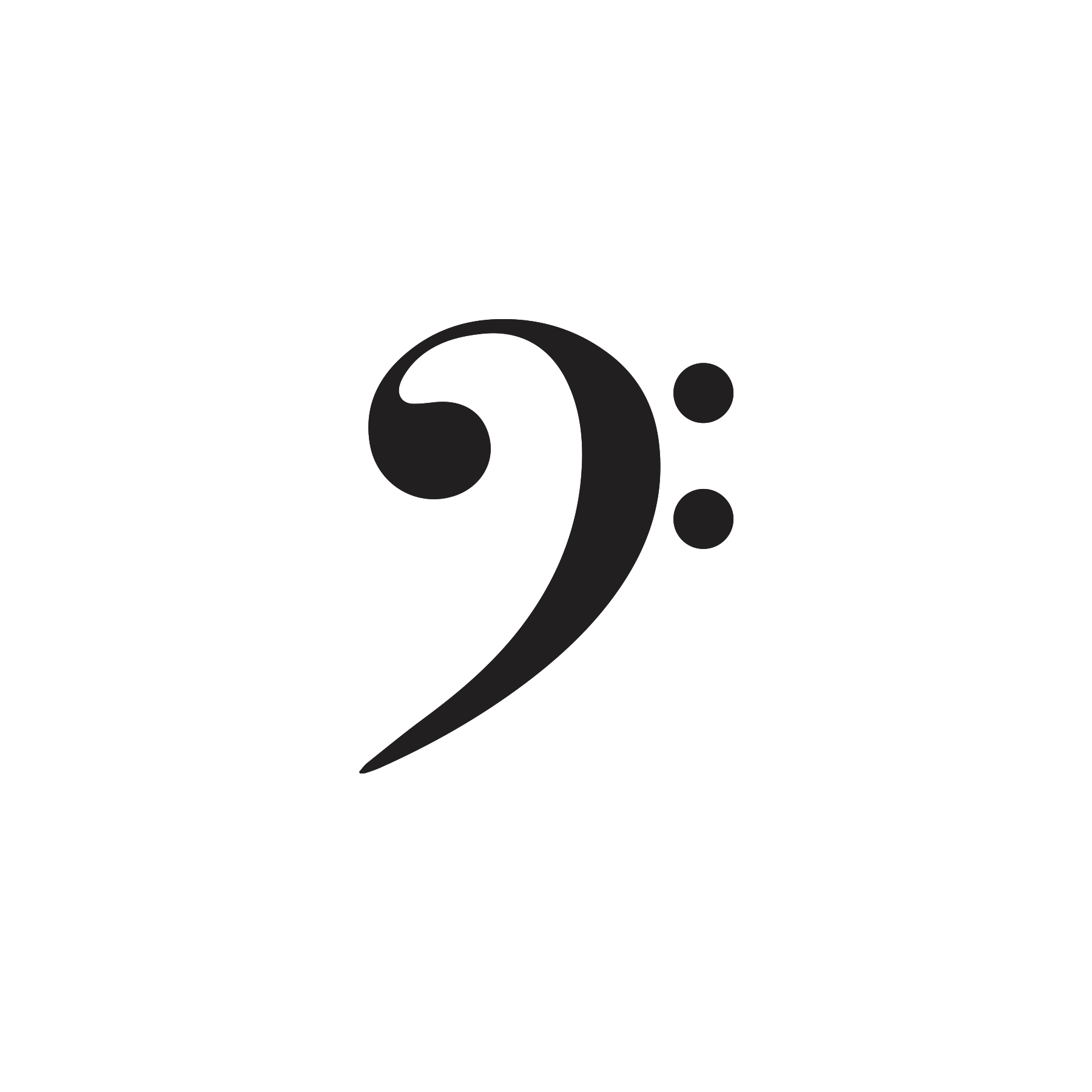 Bass Clef Music Symbol – Goodall Vinyl