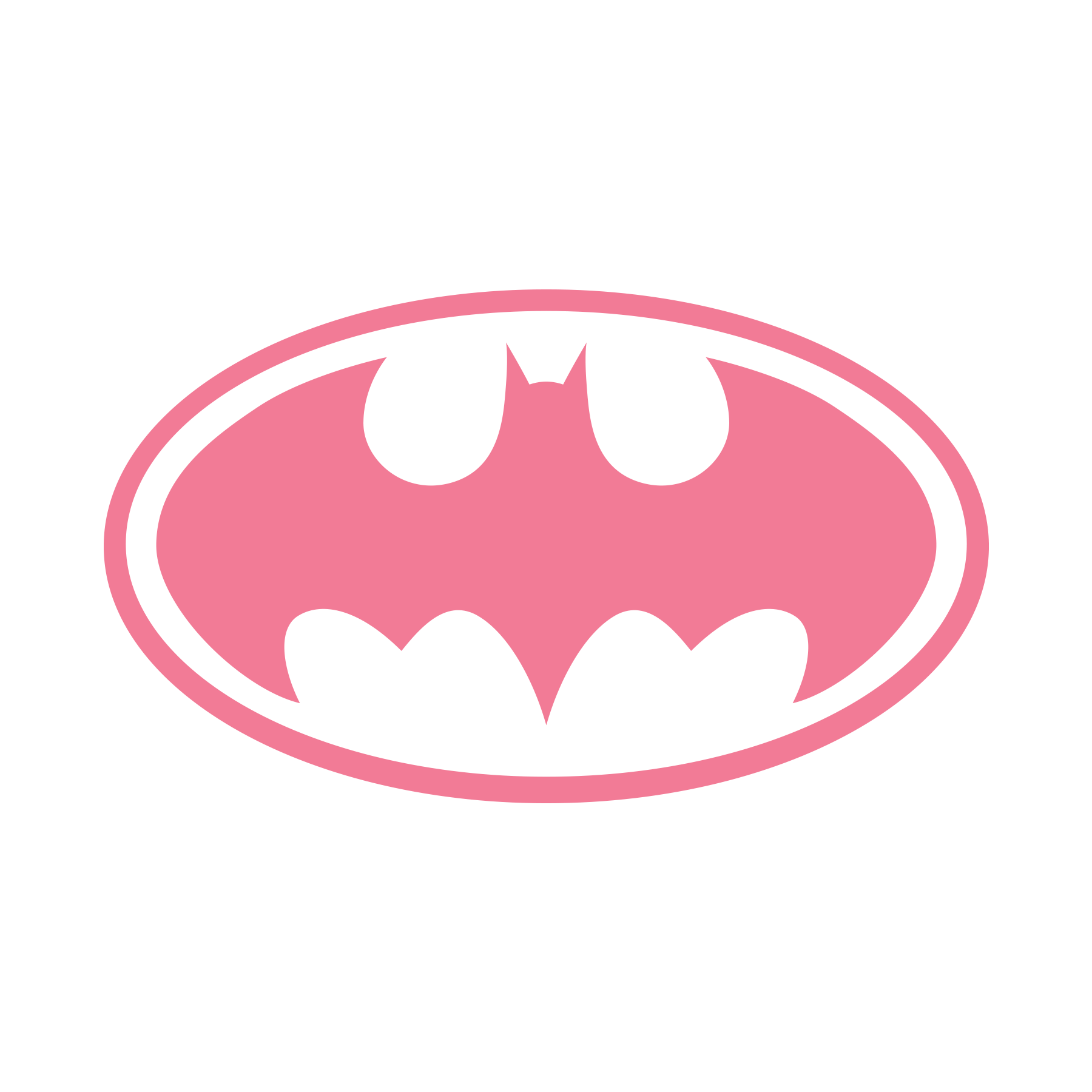 Printable Pink Batman Logo