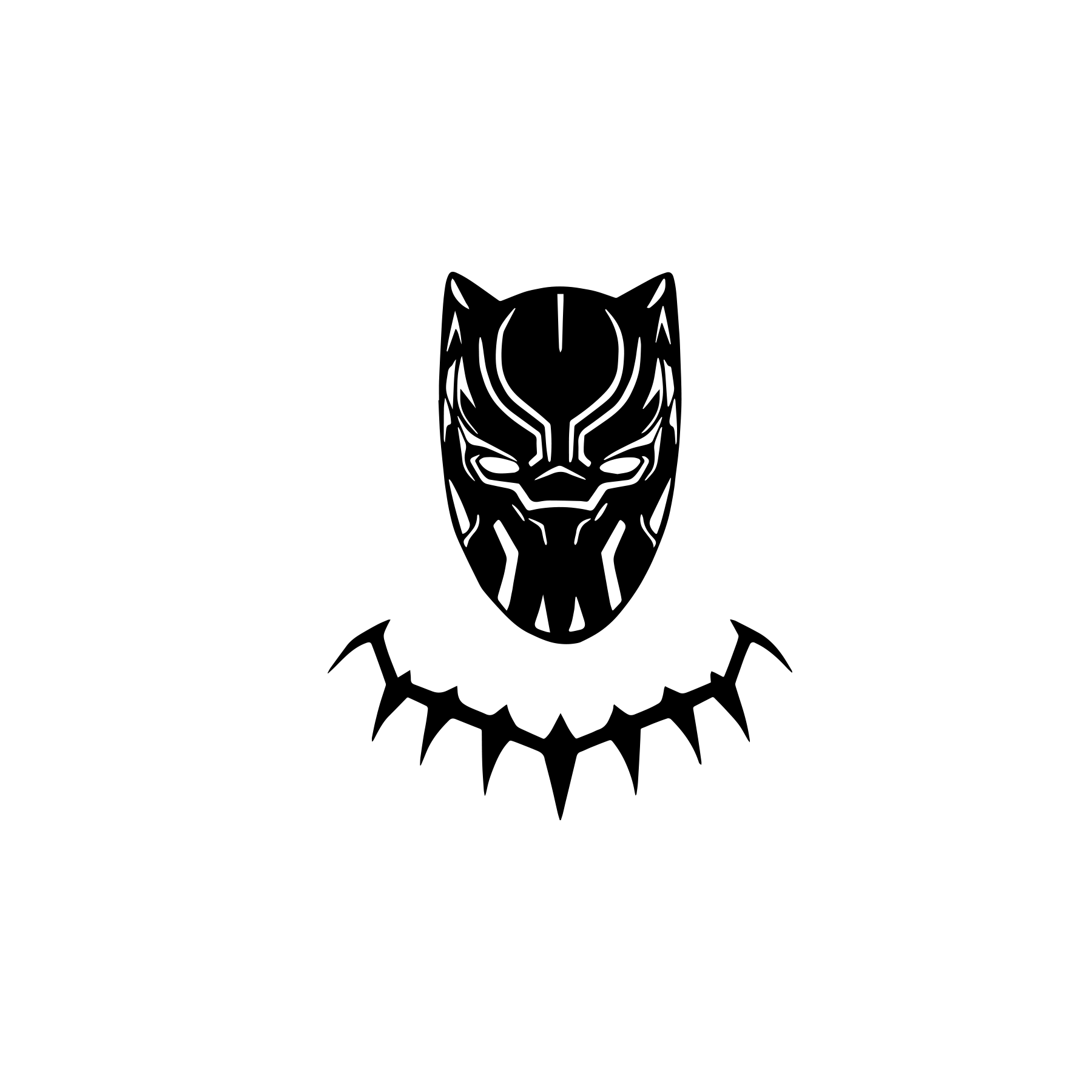 Black Panther Necklace Stickers for Sale | Redbubble