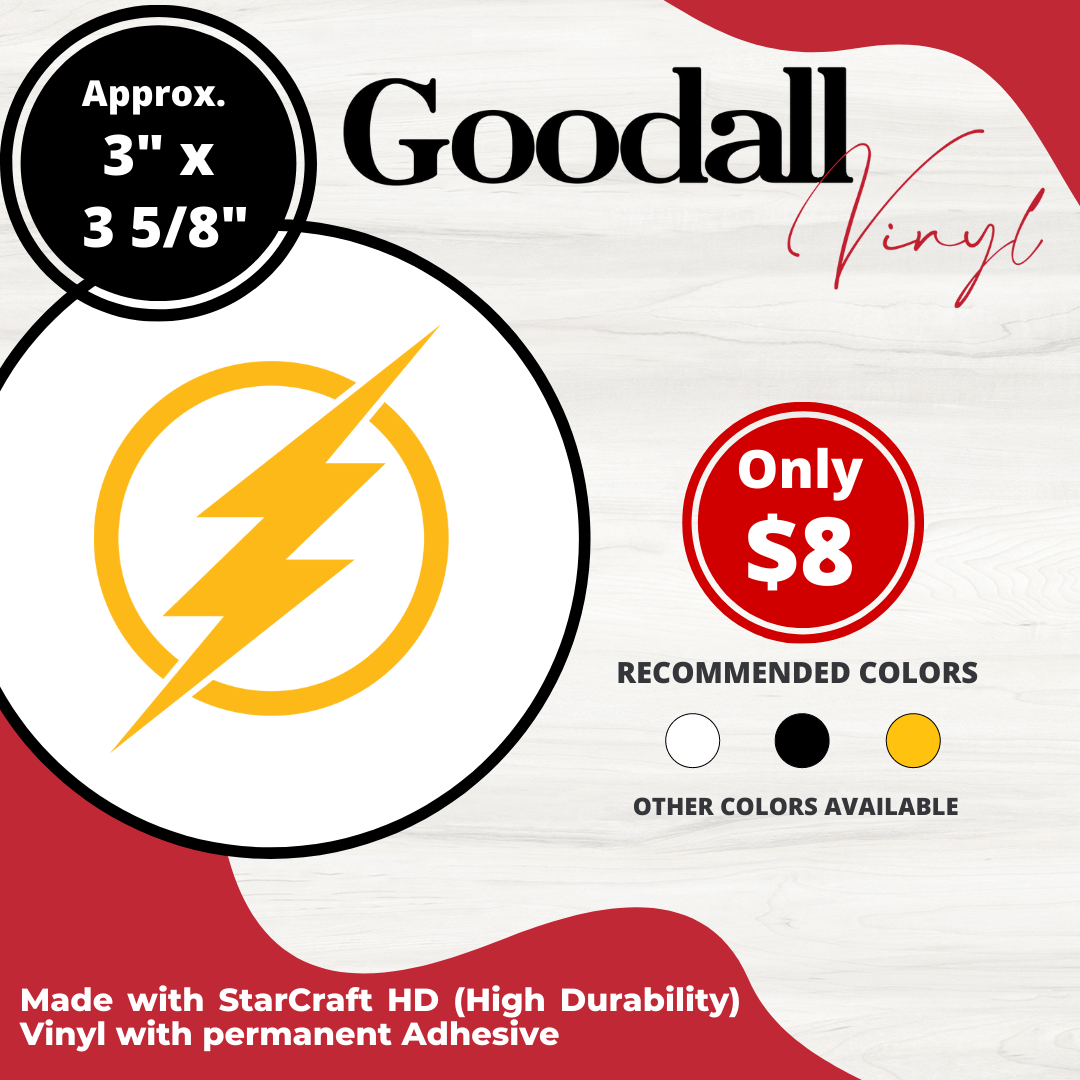 Dc Flash Color Code DC Comics The Flash Logo ONE COLOR – Goodall Vinyl