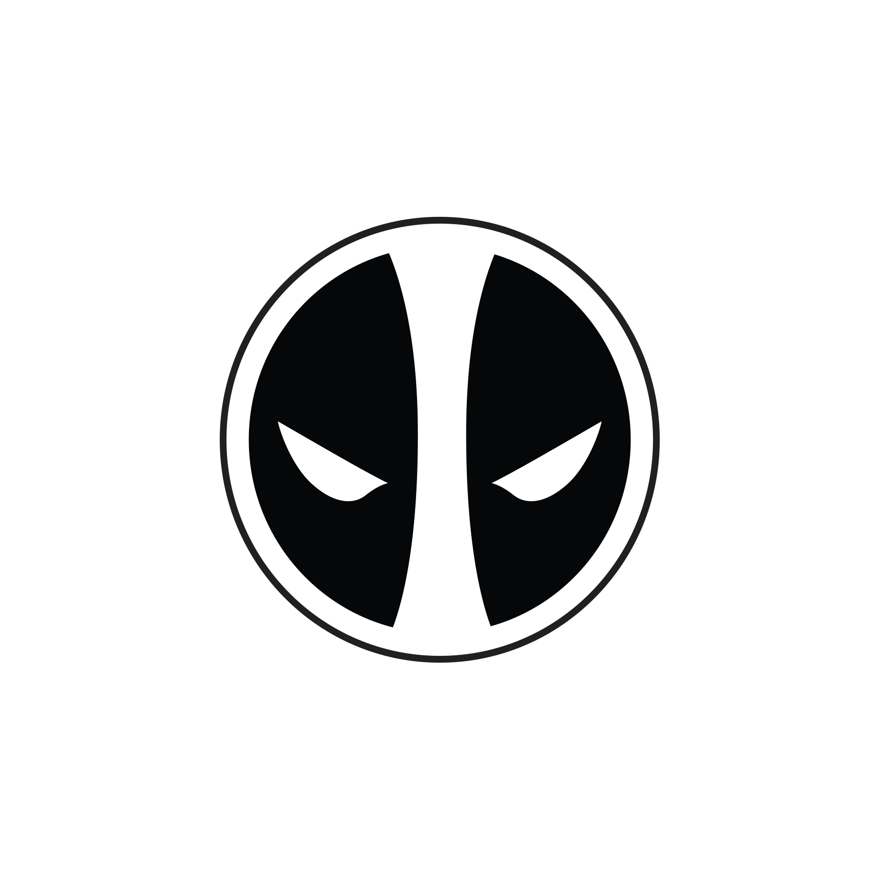 Sticker - Deadpool Splat Logo Red Black Marvel Comic Superhero 4