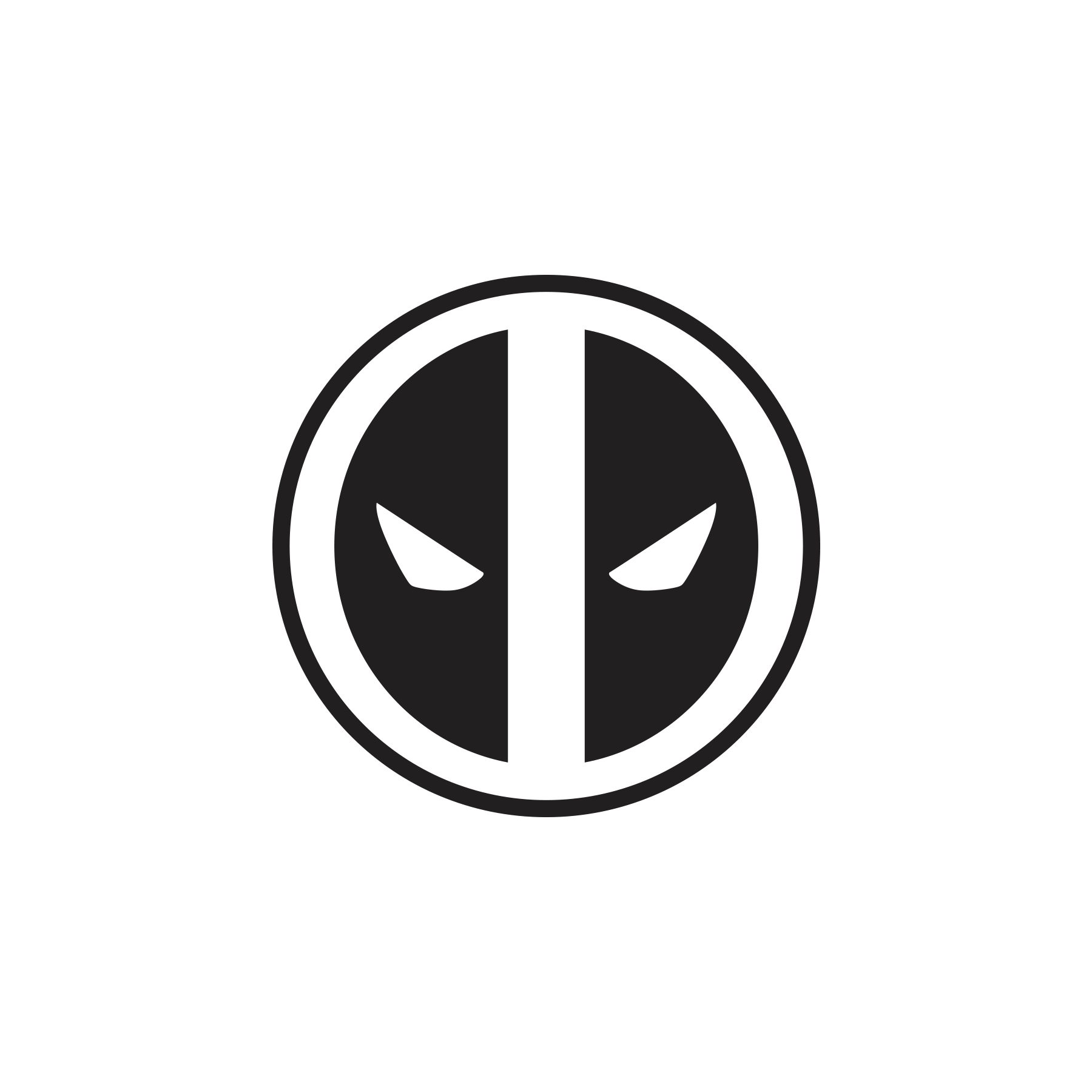 Marvel Comics Deadpool Logo ONE COLOR