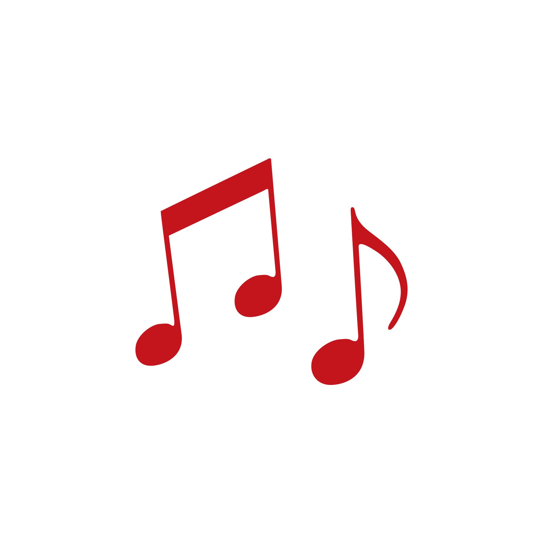 Red Music Notes