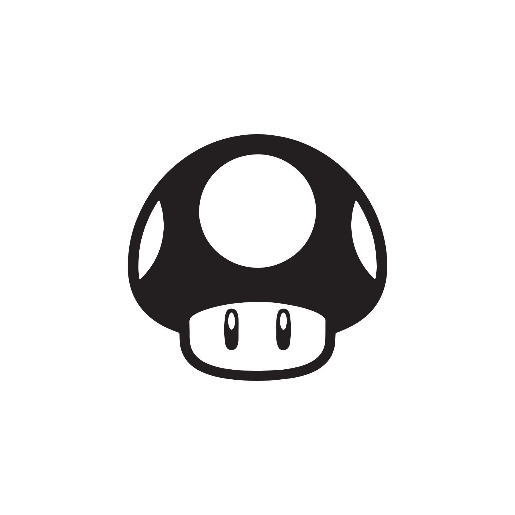 mario mushroom silhouette