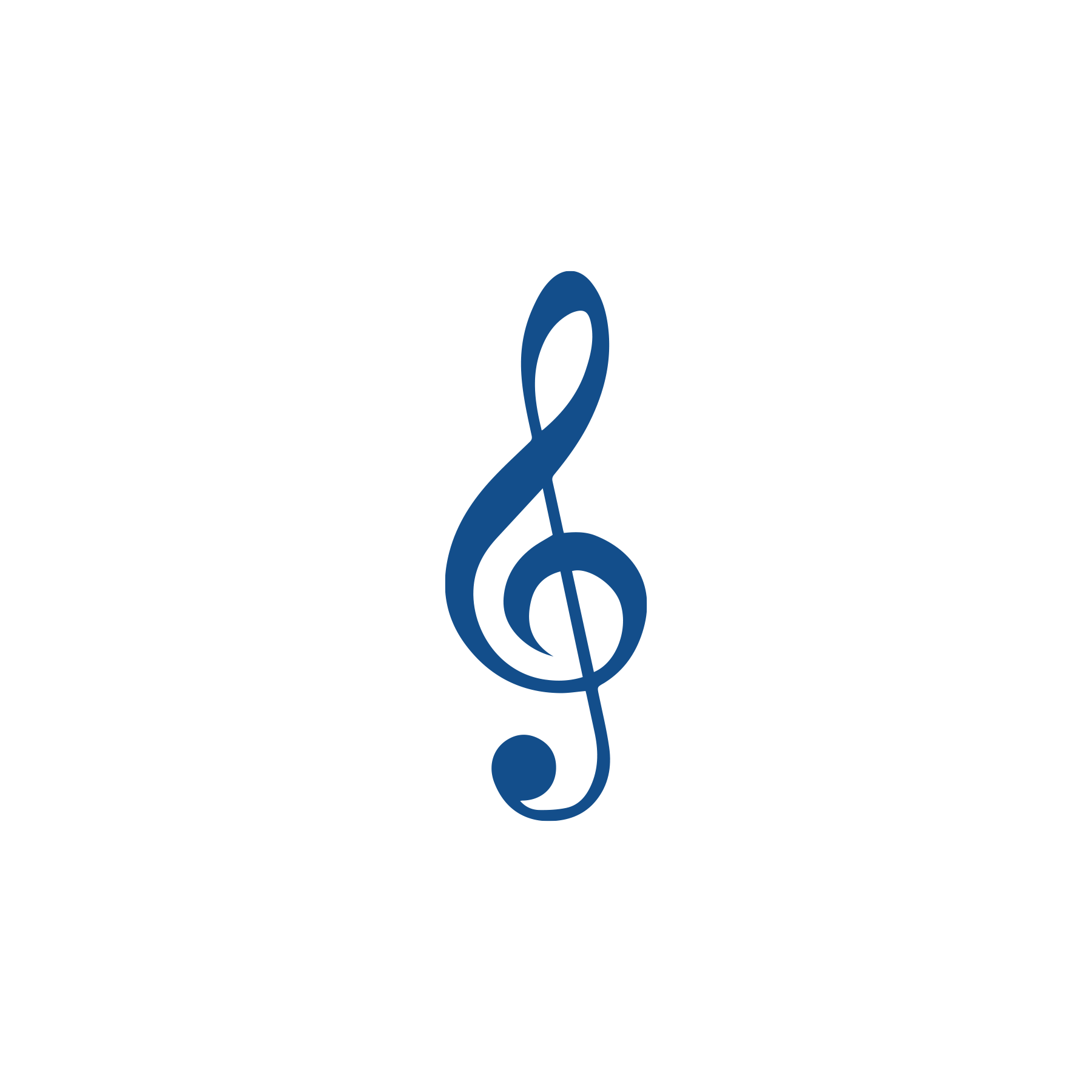Blue Clef Treble Clef Music Symbol – Goodall Vinyl