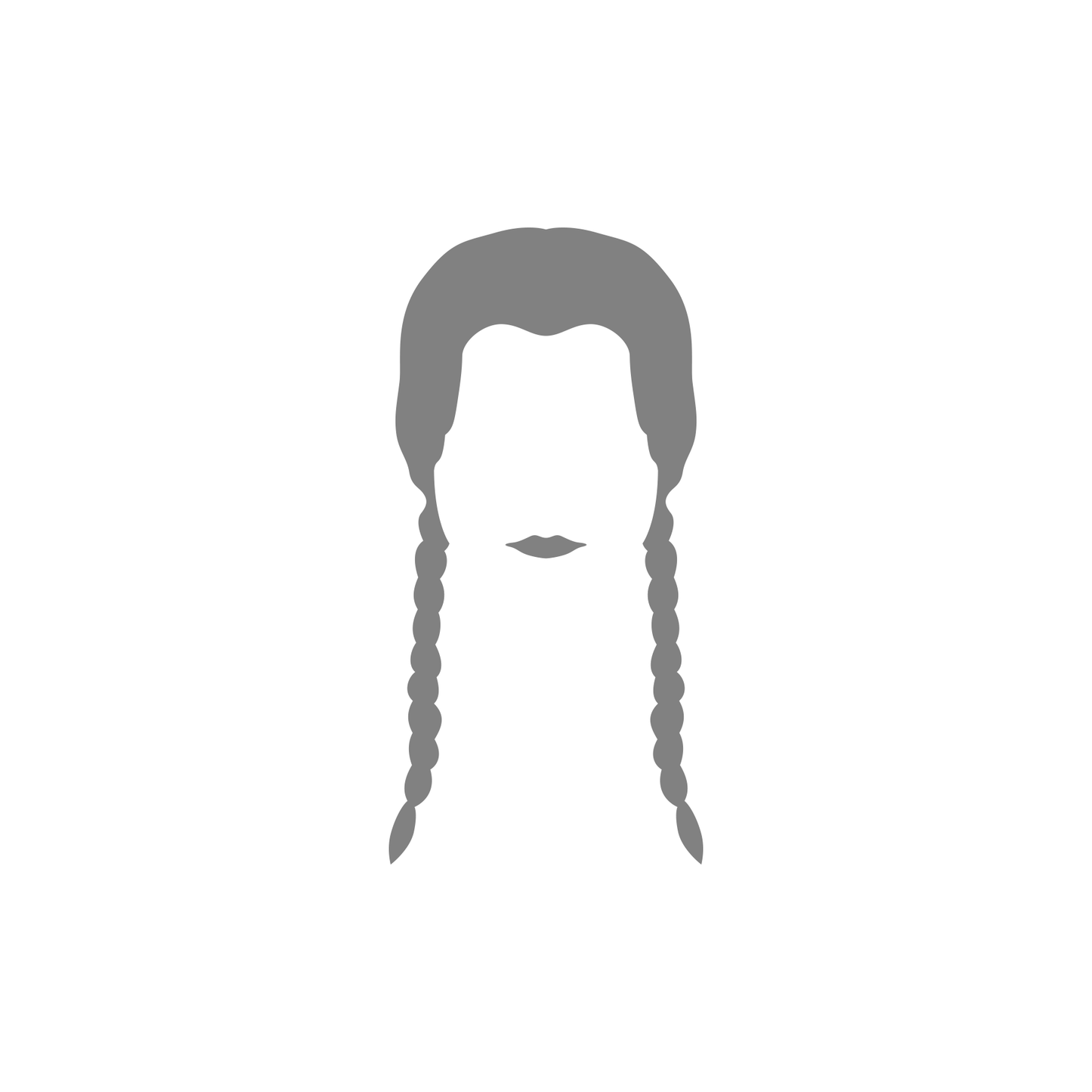 Addams Family Wednesday Hair Silhouette