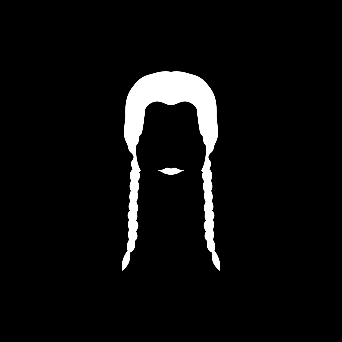 Addams Family Wednesday Hair Silhouette