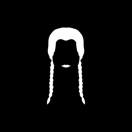 Addams Family Wednesday Hair Silhouette
