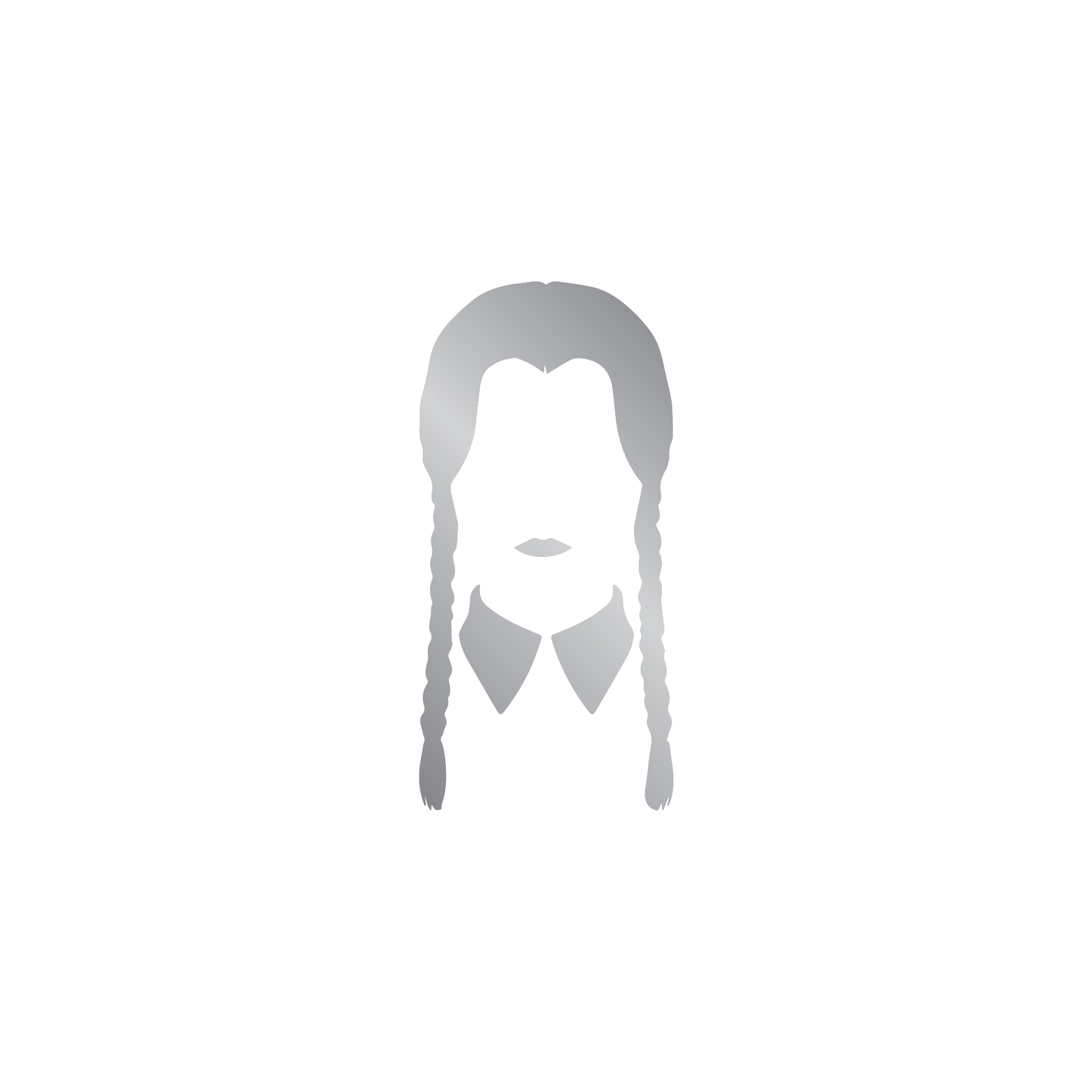 Addams Family Wednesday Hair & Collar Silhouette